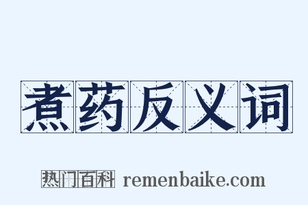 煮药反义词是什么意思的图片